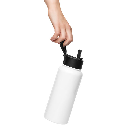 Camo Bow Coquette Stainless steel water bottle with a straw lid