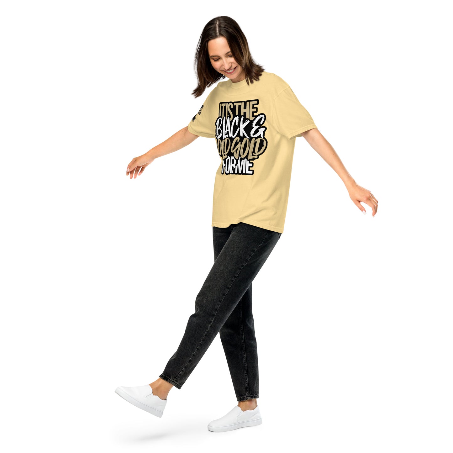 black and old gold tshirt