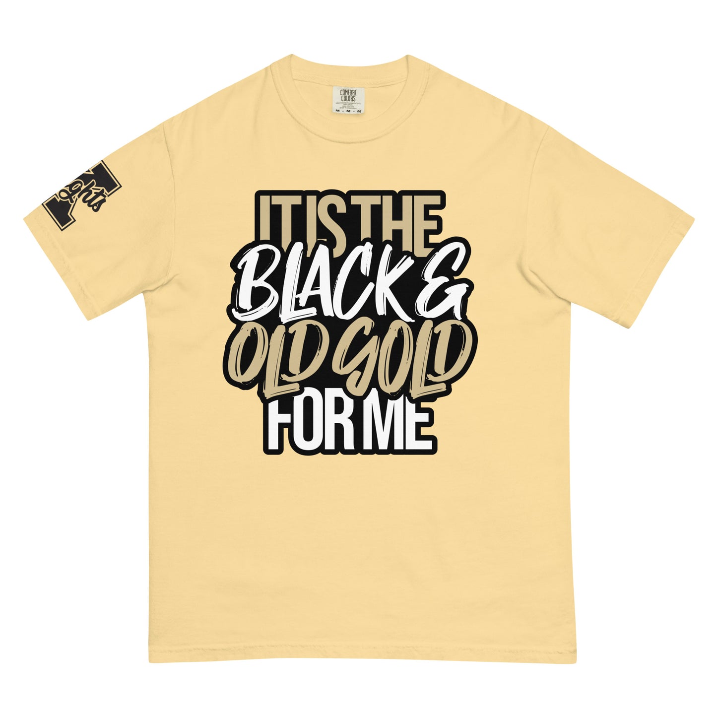 black and old gold tshirt