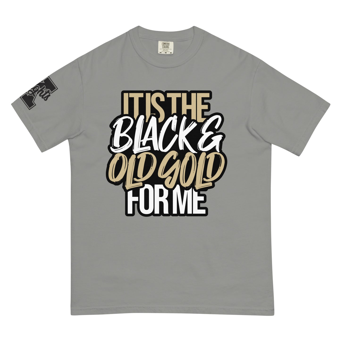 black and old gold tshirt