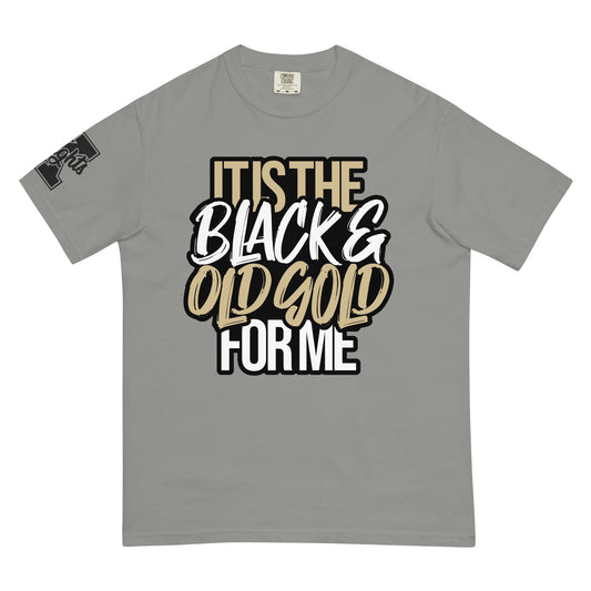 black and old gold tshirt