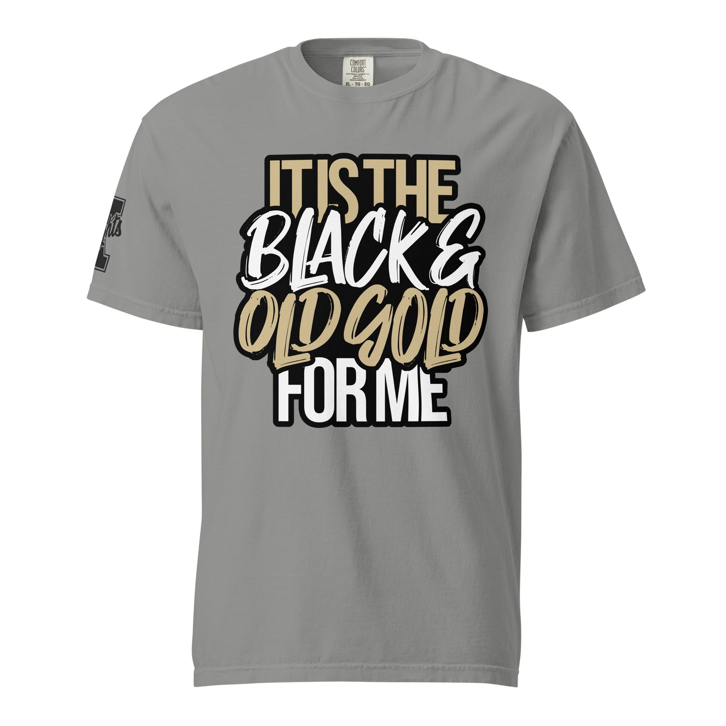 black and old gold tshirt