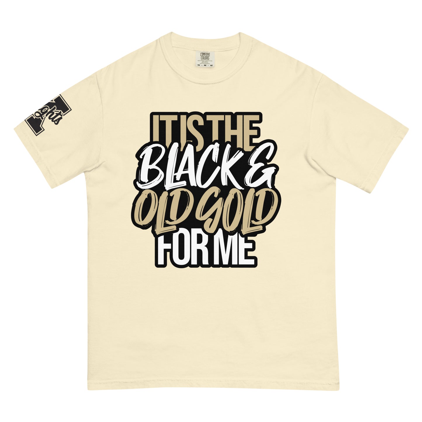 black and old gold tshirt