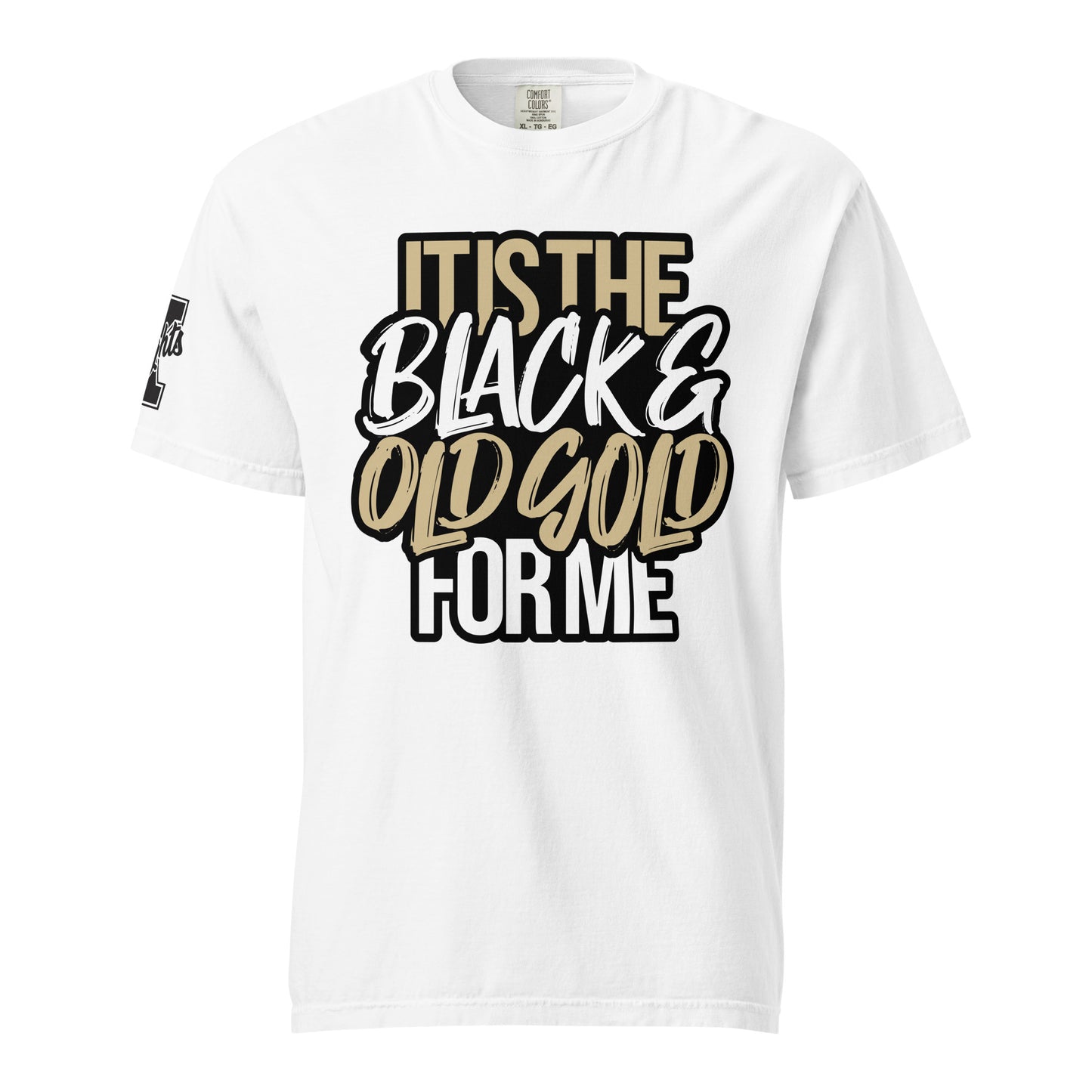 black and old gold tshirt