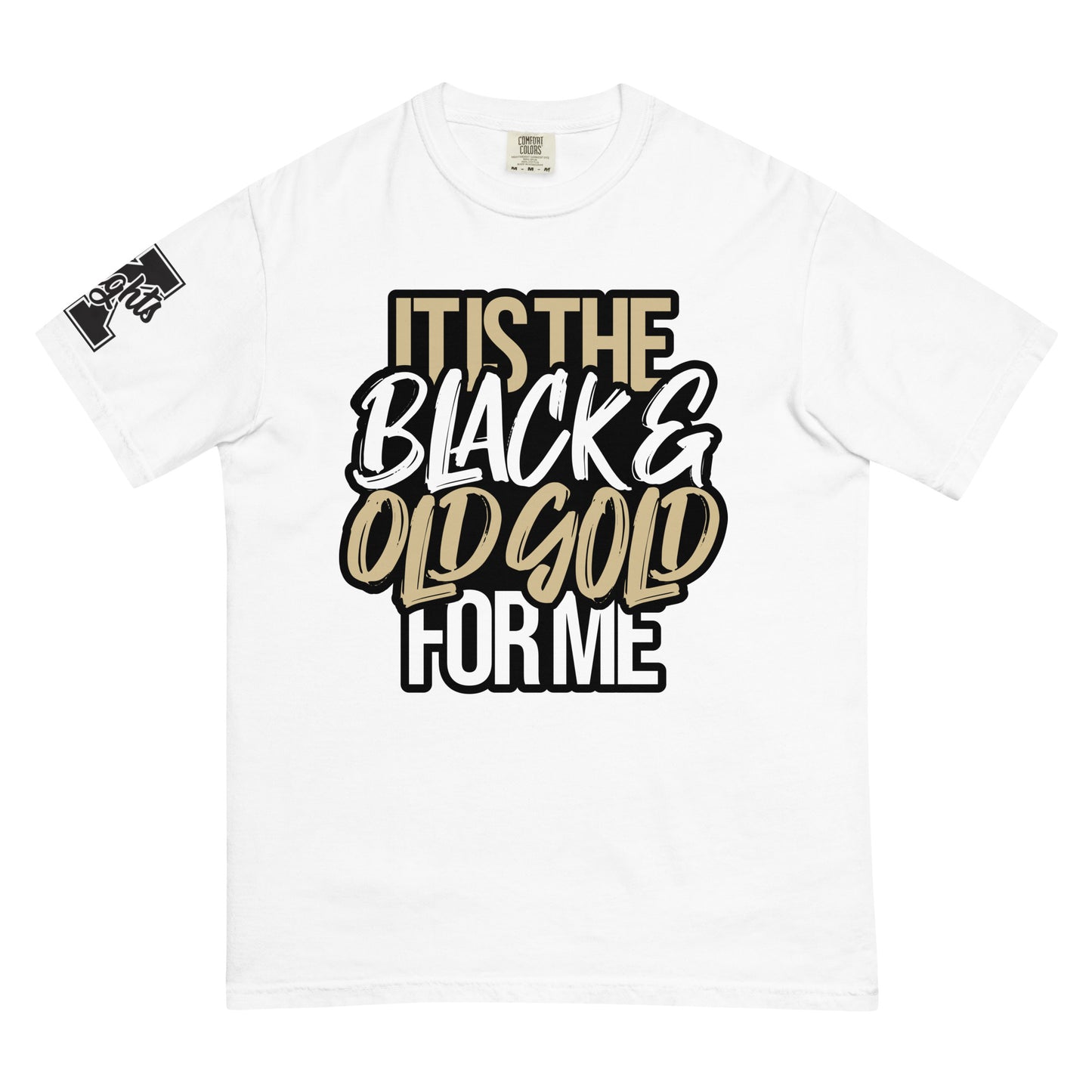 black and old gold tshirt