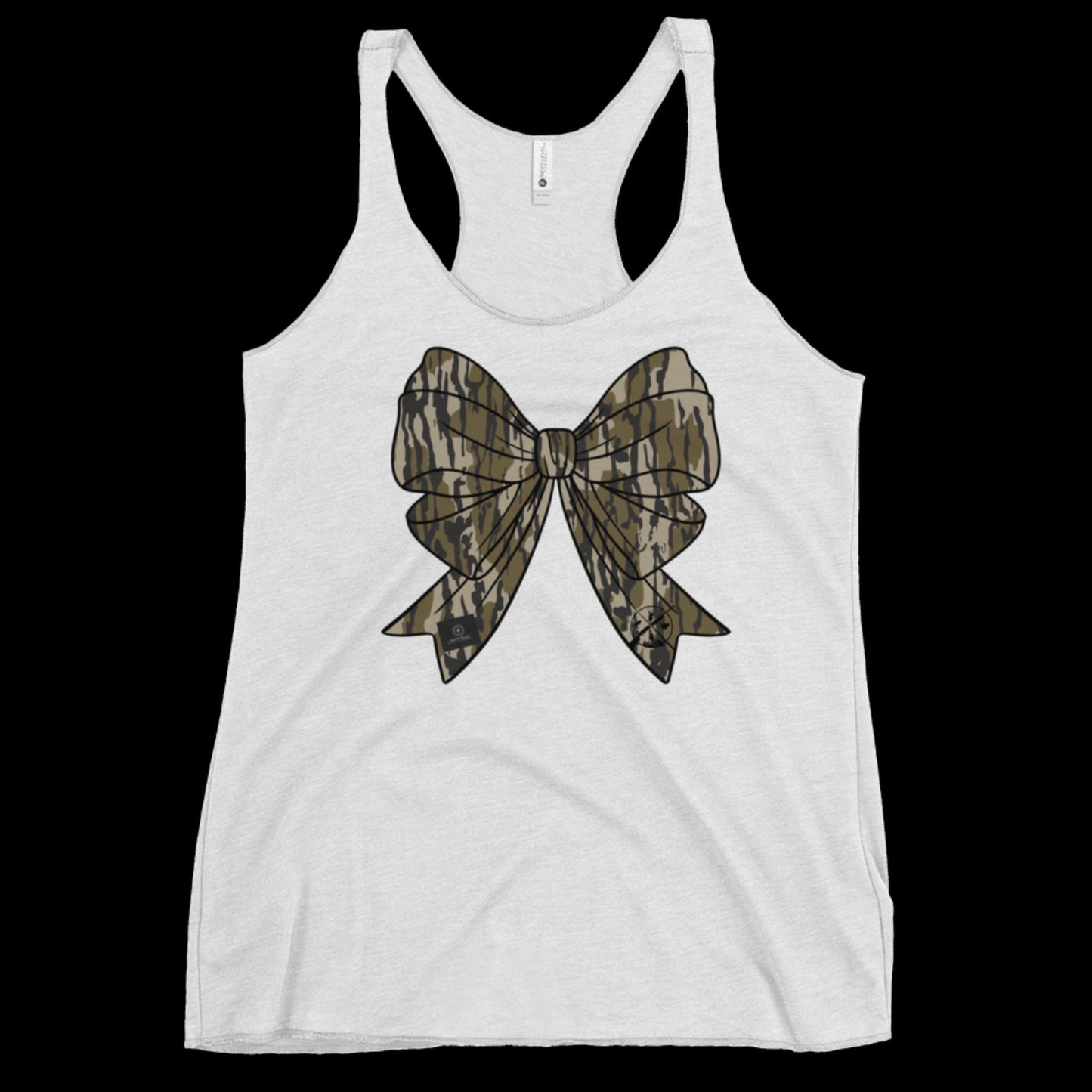 Bottomland Camo Bow racerback tank