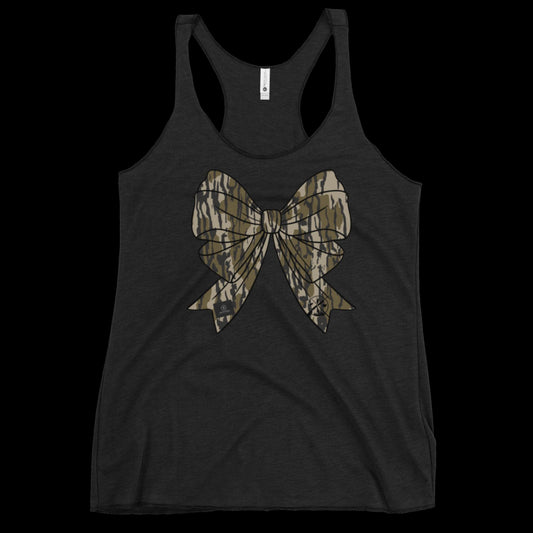 Bottomland Camo Bow racerback tank