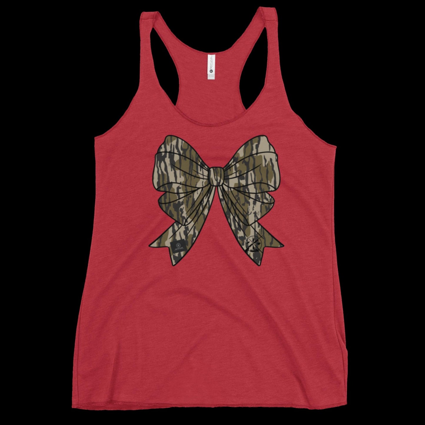 Bottomland Camo Bow racerback tank