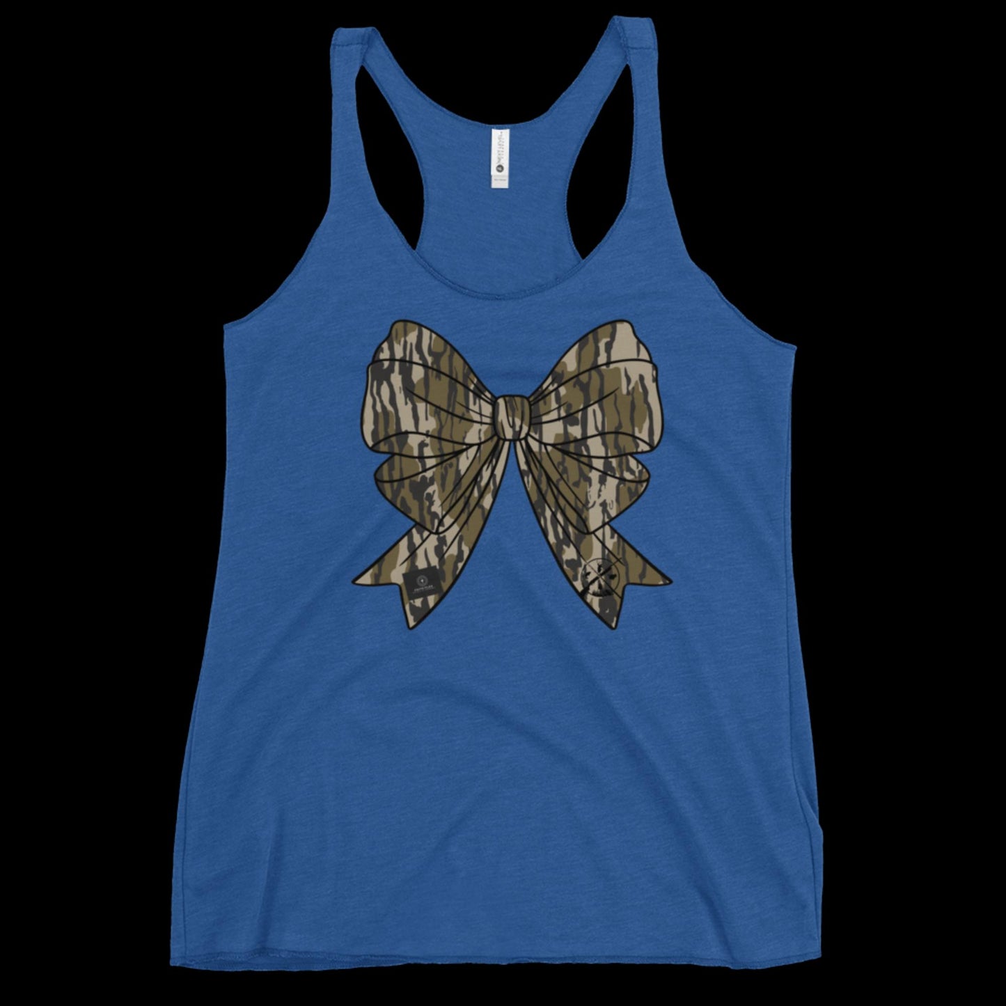Bottomland Camo Bow racerback tank