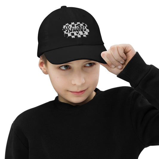 Youth checkered KNIGHTS baseball cap