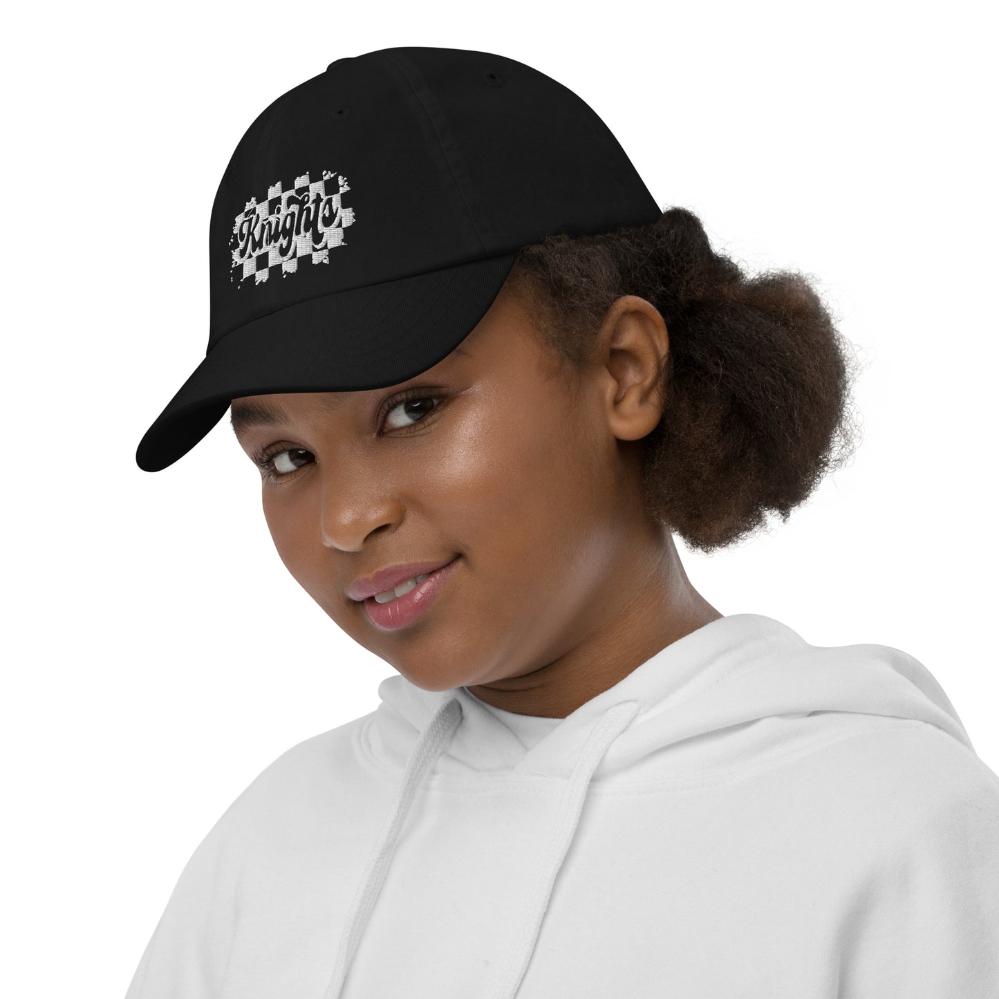Youth checkered KNIGHTS baseball cap
