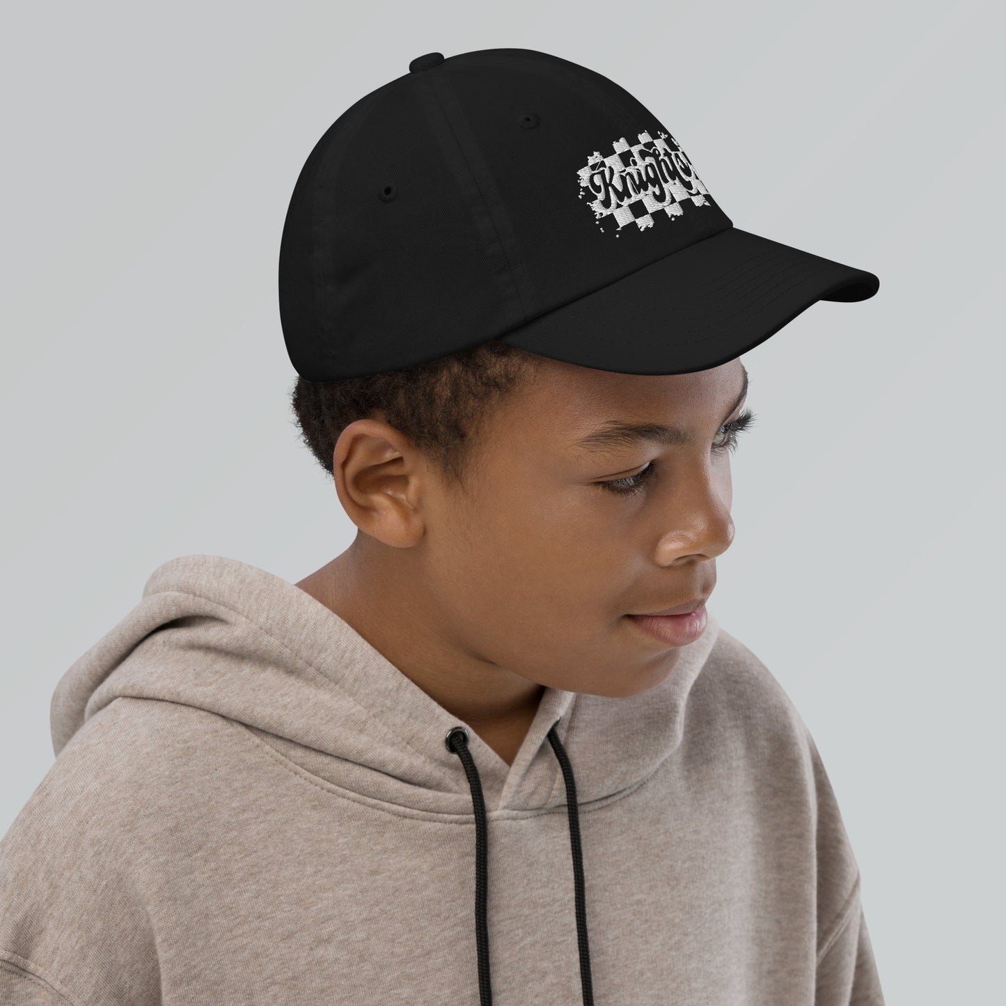 Youth checkered KNIGHTS baseball cap