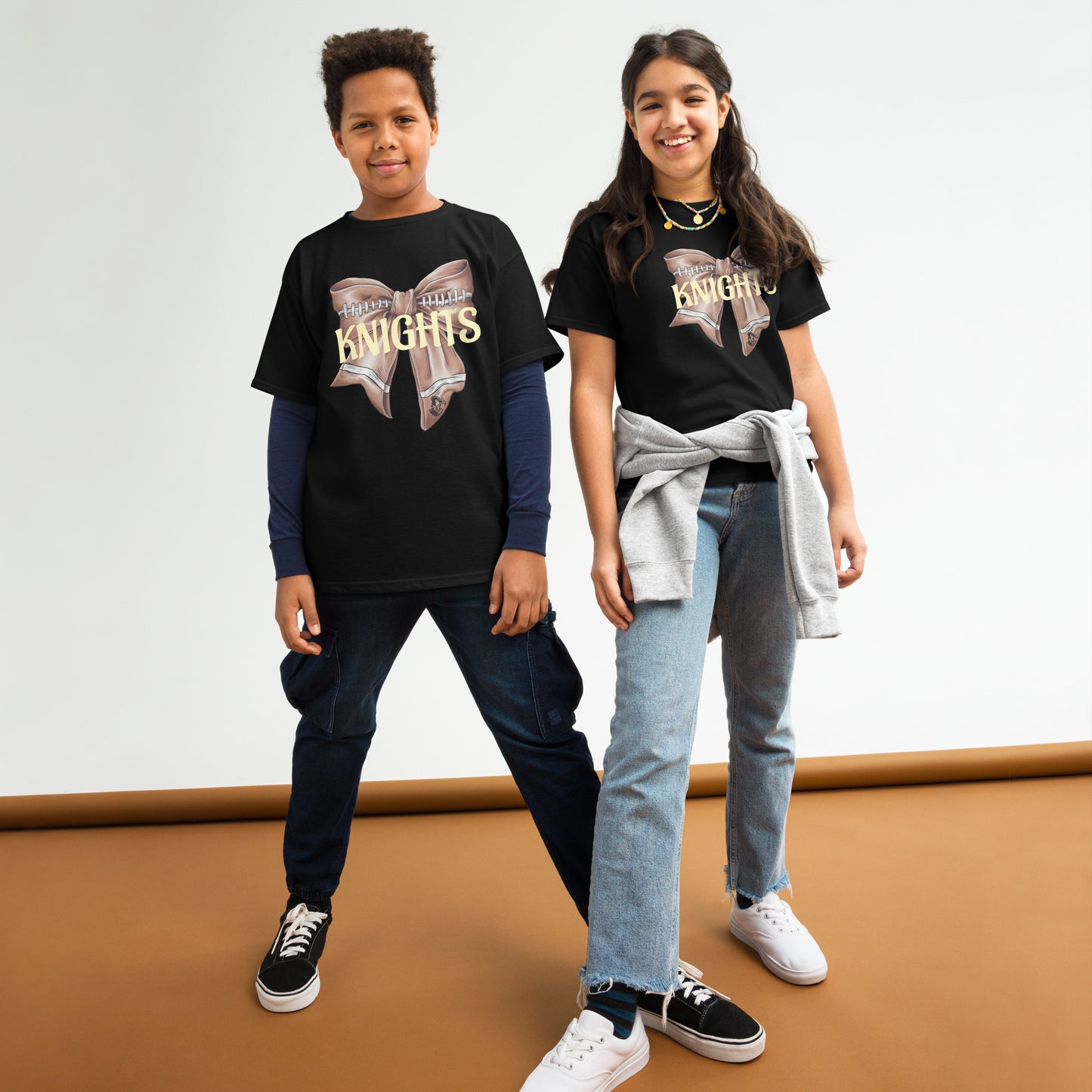 Knights Youth football bow classic tee