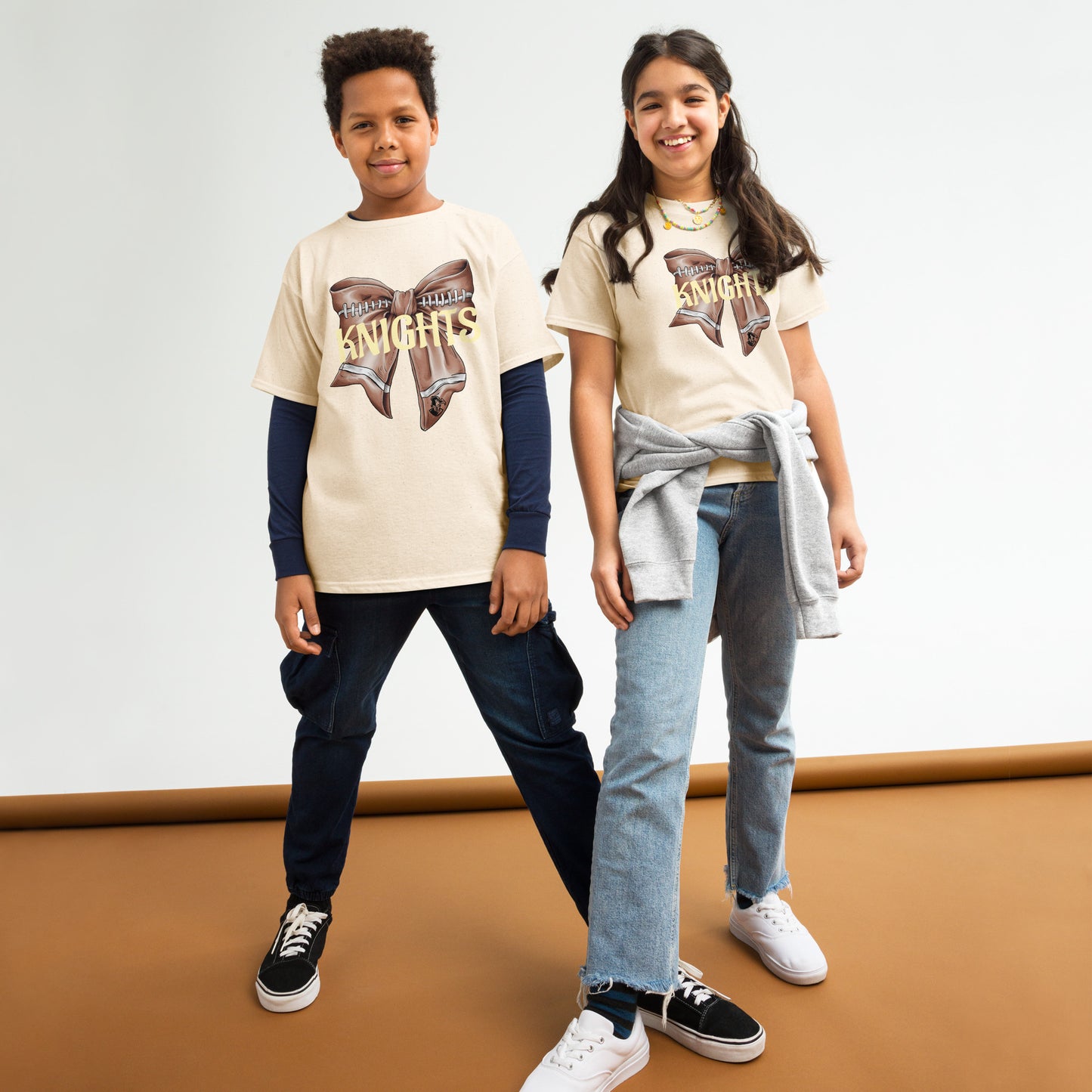 Knights Youth football bow classic tee